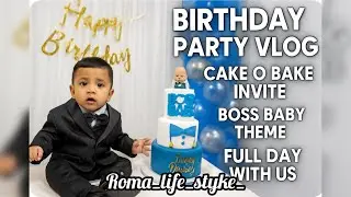 Cute Baby Birthday Vlog 🍼🎉 | Cake O Bake Special Invite | Boss Baby Decoration #subscribemychannel 