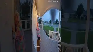 A hidden camera captured a tornado
