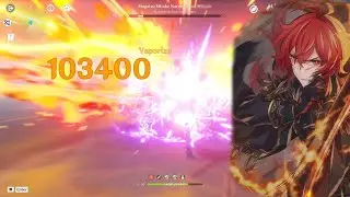 C0 Diluc Vape vs Raiden Shogun (Weekly Boss) - Full Fight Gameplay