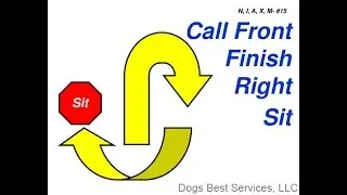 AKC Rally Novice Sign #15 : Call Front – Finish Right – Sit