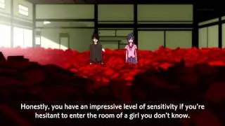 Bakemonogatari book clean up scene