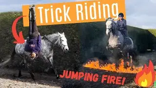 TRICK RIDING and JUMPING FIRE!!! 🔥  LilPetChannel