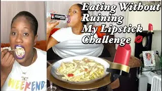 EAT WITHOUT RUINING MY LIPSTICK CHALLENGE | 8 minutes