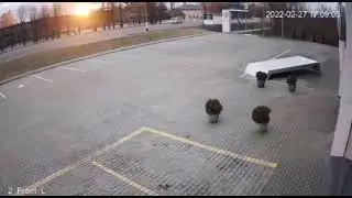 Large explosion in Zhitomir airport caused by a Russian Iskander missile strike