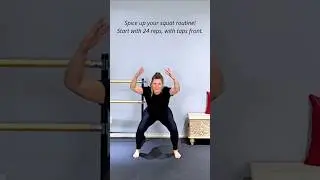 ⭐️Spice up your squat routine! #homeworkout #dailyworkout #barreworkout