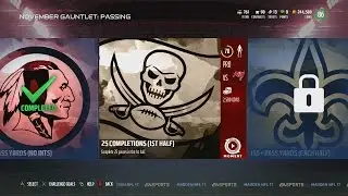 Madden NFL 17 | MUT November Gauntlet Passing Challenge #15 | 25 Completions (1st Half)