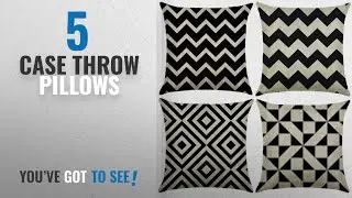 Top 10 Case Throw Pillows [2018]: TongXi Black and White Geometric Stlye Decorative Throw Pillows