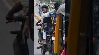 They escaped from the traffic police but did not leave the CCTV camera #cctv #vijayawada @APSmart...