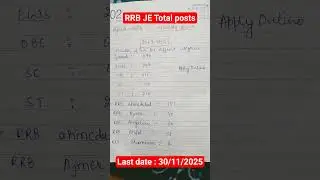 RRB JE 2025 vacancy branch wise , zone wise vacancy 2025 #rrbje #railwayexam #railway