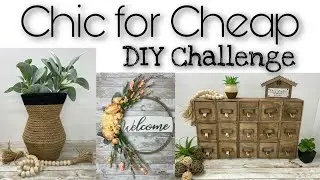 Chic for Cheap DIY Challenge Episode 1 Dollar Tree Easy Farmhouse Boho Tutorials