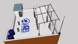 5kW On-Grid 1 Phase Solar System 3D Design