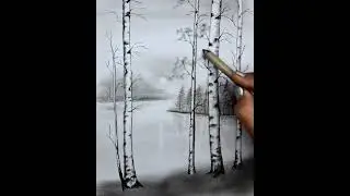Birch Tree Landscape Drawing for Beginners by Pencil | How to Draw Birch Tree Step by Step