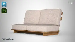 Sofa 3D Modeling Tutorial in Autodesk Maya and Substance Painter