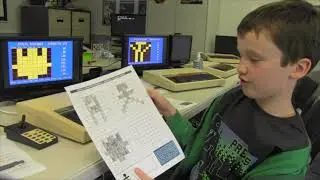 Gethin on Educraft's PIXEL GRAPHICS BBC Micro Computer workshop in Northop Hall, N Wales 21 Aug 2021