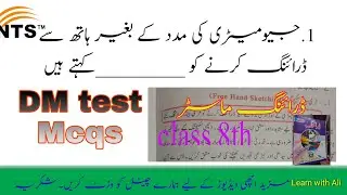 NTS test Mcqs DM 2021|| Drawing master questions || best DM  test Mcqs  class 8th