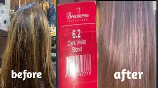 Beautiful violet blonde hair colour tutorial