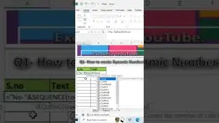 Dynamic Numbering in Excel. | Don't Miss.