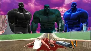 Franklin Fights Colourful Hulks Creatures in Indian bikes driving 3d