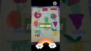 3d,fruit chart making idea #kids school project