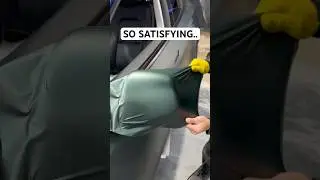 Most Satisfying Blue To Green Mirror Wrap..😳 #carwrap #wrap #satisfying #asmr #shorts #cars #viral