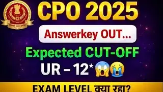 SSC CPO 2025 SSC CPO 2025 Tier 1 Expected Cut-off 😱✅ | Safe Score ||