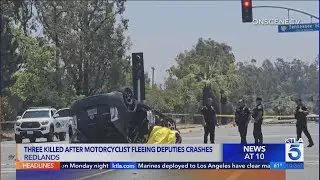 Three killed in Redlands crash involving driver fleeing deputies