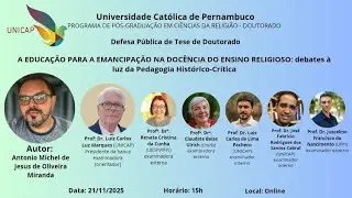 Defesa Pública de Tese Doutorado de Antônio Michel de Jesus de Oliveira Miranda | PPGCR Unicap
