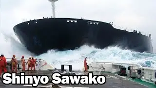 Shinyo Sawako Огромный Нефтяной танкер попал в шторм