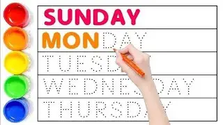 weekday names,सप्ताह के दिनों के नाम, रविवार सोमवार,Sunday Monday,Day's of the week@studycentre27 