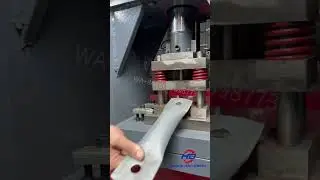 High-quality metal round tube flattening and punching machine #machine