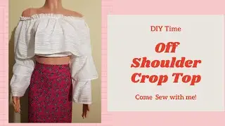 How to DIY off the shoulder ruffle crop top | South African youtuber