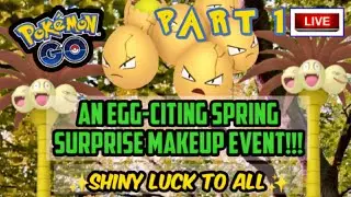 AN EGG-CITING SPRING SURPRISE MAKEUP EVENT IN POK&Eacute;MON GO LIVE PART 1!!! ✨SHINY LUCK ✨ TO ALL!!!