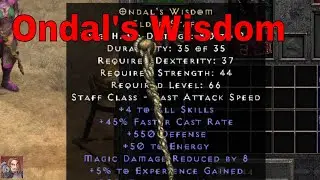 D2R Unique Items - Ondal's Wisdom (Elder Staff)