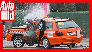 Crashtest: DEKRA-Testgel&auml;nde Neum&uuml;nster / Erschreckender Baum-Crash / Crashtest mit Tempo 100