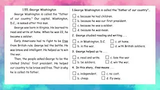 1.55 | George Washington | Reading Skills | Grade 1 | All English 4U