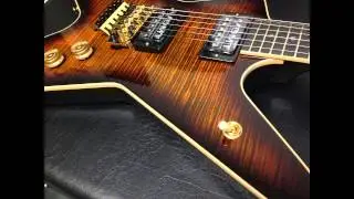 DEAN USA CUSTOM SHOP ML GUITAR 5A Flame Tiger Eye For Sale