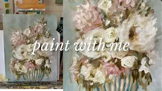 Painting A Loose Floral In A Muted Color Palette