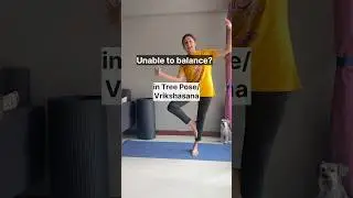 Unable to balance in Tree pose / Vrikshasana #balance #treepose #shorts #yoga