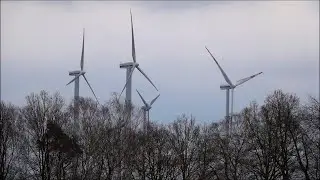 Wind farm Wittstock Dosse 3 x Südwind S46 wind turbines were demolished 06.03.2021