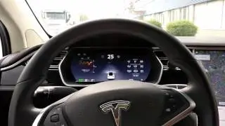 Tesla S or Tesla X dangerous driving during the drizzle!