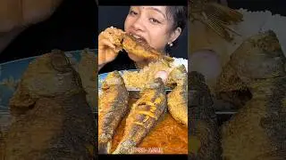 ASMR: Eating spicy fish curry rice Mukbang eating challenge ASMRshorts #shortsvideo