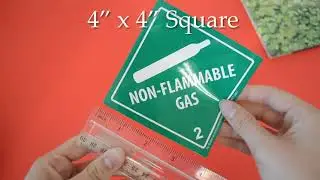 Square Non Flammable Gas Hazard Class Labels