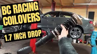 Установка регулируемых амортизаторов BC RACING BR на Audi A3 8V (невероятная разница)