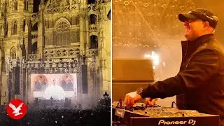 Pope Leo and priest Guilherme surprise worshippers with electronic rave party