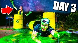 Last To Leave $1000 Toxic Slime Barrel Wins! (24 Hour Challenge)