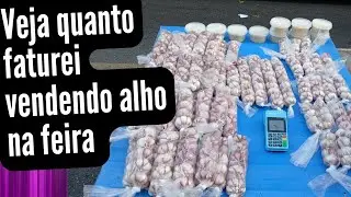 Veja meu faturamento e meu lucro vendendo alho na feira 