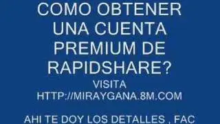 CUENTA PREMIUM DE RAPIDSHARE