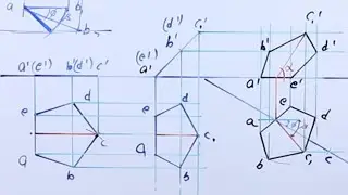 Projection of plane | Perpendicular from the mid-point of the resting edge inclined 30° with the VP.