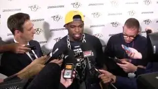 Preds home opener post game - Subban, Johansen, Fisher & Laviolette