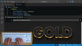 ASMR Coding🌟GOLD Metallic Bordered Text with CSS🌟No Talking